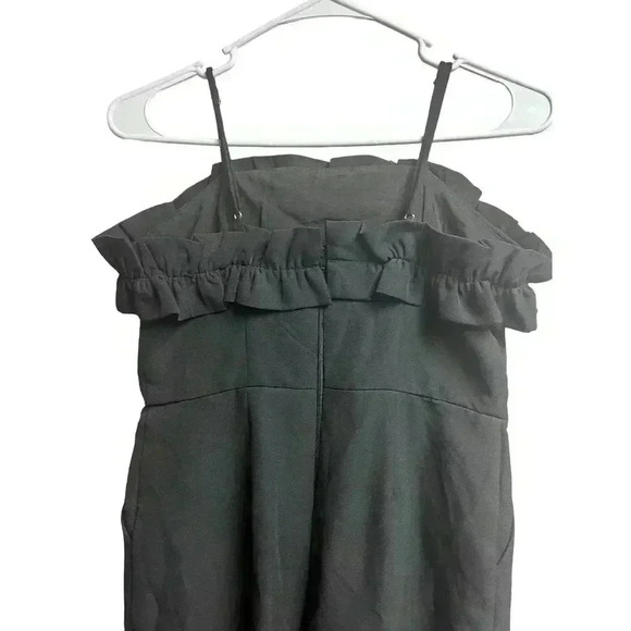 GB Girls Adjustable Spaghetti Strap Black Romper With Zipper Back Size 14 - Picture 8 of 9